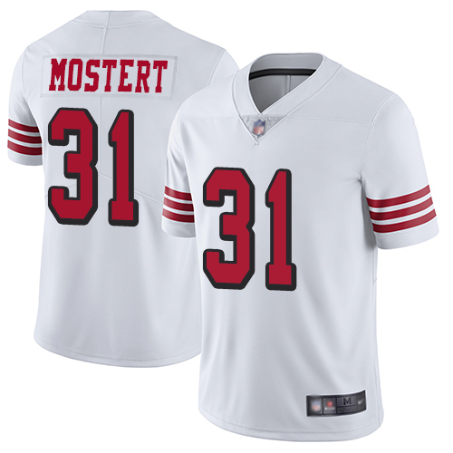 San Francisco 49ers Limited White Men Raheem Mostert NFL Jersey #31 Rush Vapor Untouchable->youth nfl jersey->Youth Jersey
